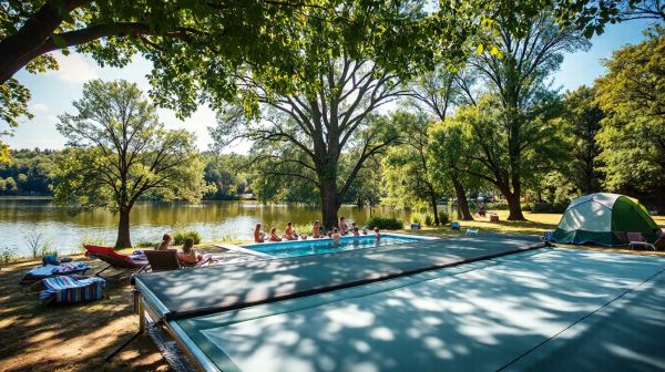Prolonger les baignades en camping grâce à un abri de piscine
